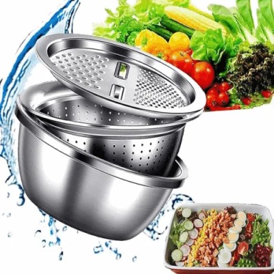 3 in 1 Stainless Steel Multifunction Bowl set